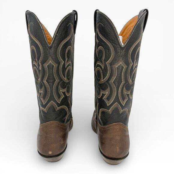 VINTAGE NOCONA BROWN MADE IN USA WESTERN COWBOY LEATHER BOOTS SIZE 11 D main image 4